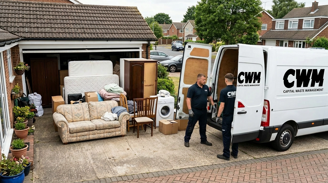 House clearance on site in daylight.